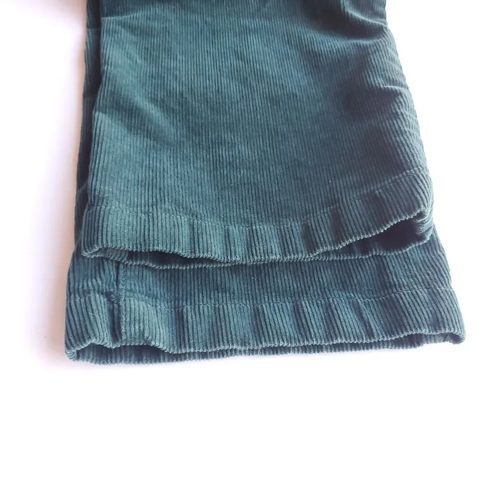 IZOD Corduroy Pants 35 x 28 (36x29 Label) Green Straight Leg Casual Chino Preppy - Picture 5 of 11